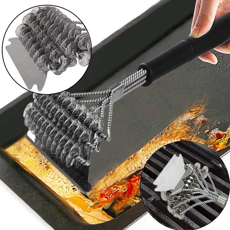 Grill Brush and Scraper Bristle Free - Safe BBQ Brush，17“