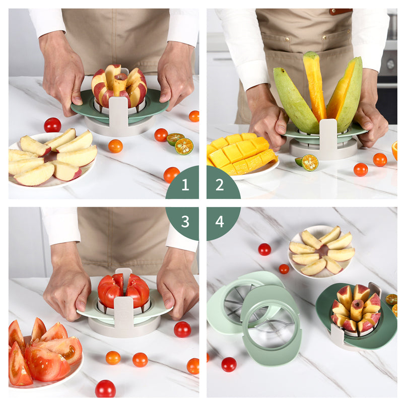 Apple/Tomato/Mango Fruit/Vegetable Cutter Slicer- Set of 3