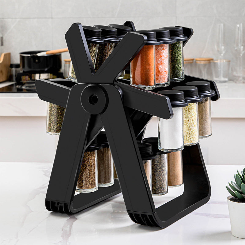 Rotating Spice Rack – Ferris Wheel Design, Multi-Functional Spice Jar Organizer for Kitchen