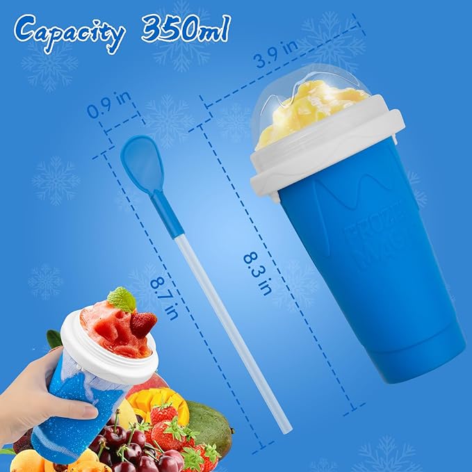 Slushie Maker Cup - Magic Quick Frozen Smoothies Cup (Blue)