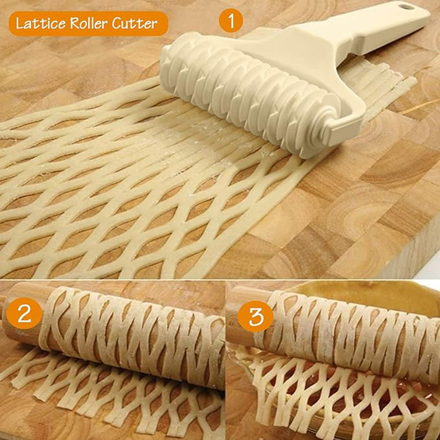 Lattice Roller Pie Pizza Bread Cutter Craft DIY Baking Tool