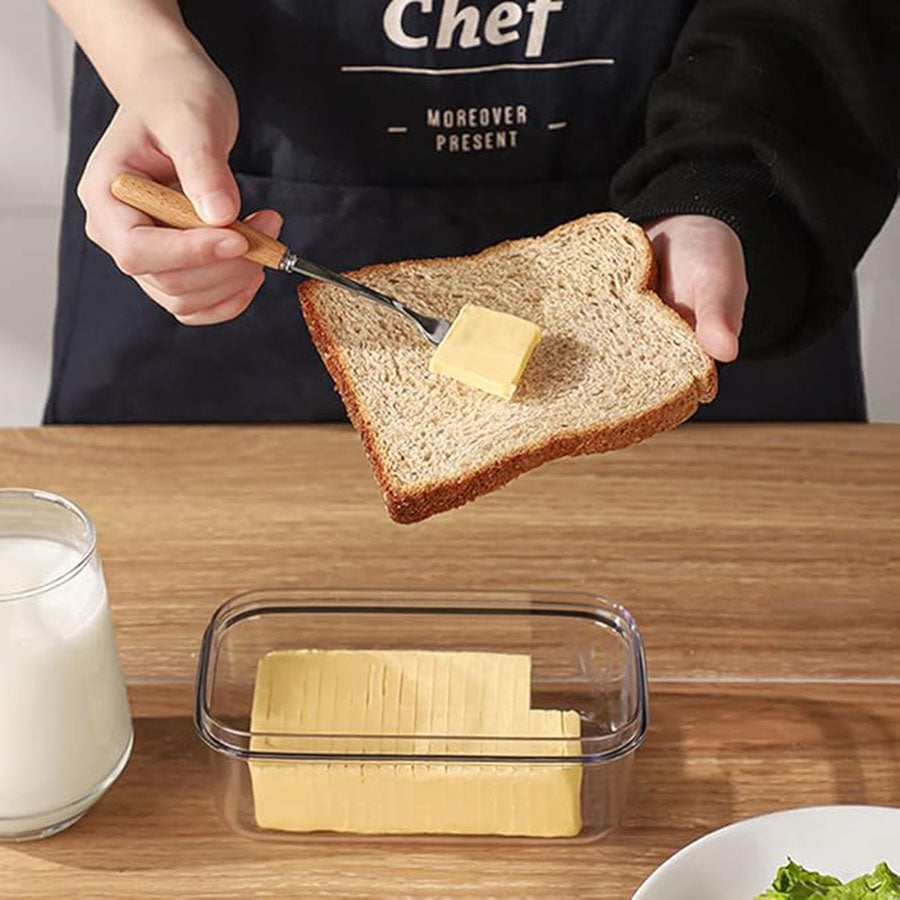 Butter Slicer Cutter, Stick Butter Container Dish with Lid