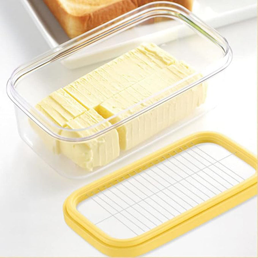 Butter Slicer Cutter, Stick Butter Container Dish with Lid