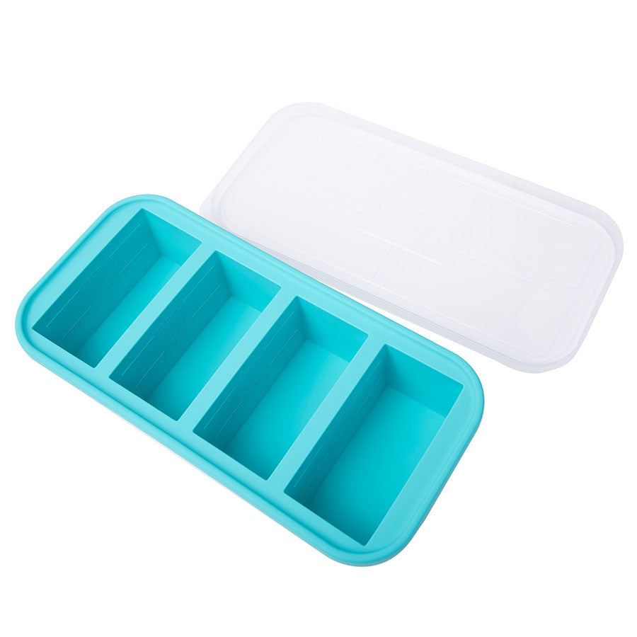 Silicone Freezer Molds With Lids - Easy Meal Prep Container and Kitchen Storage Solution