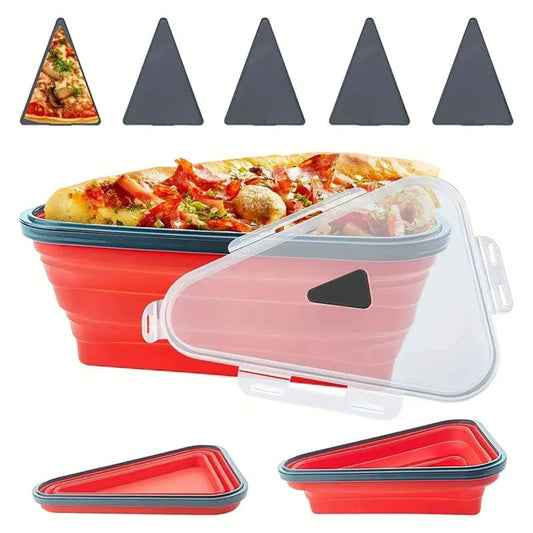 Reusable Pizza Storage Container with 5 Microwavable Serving Trays