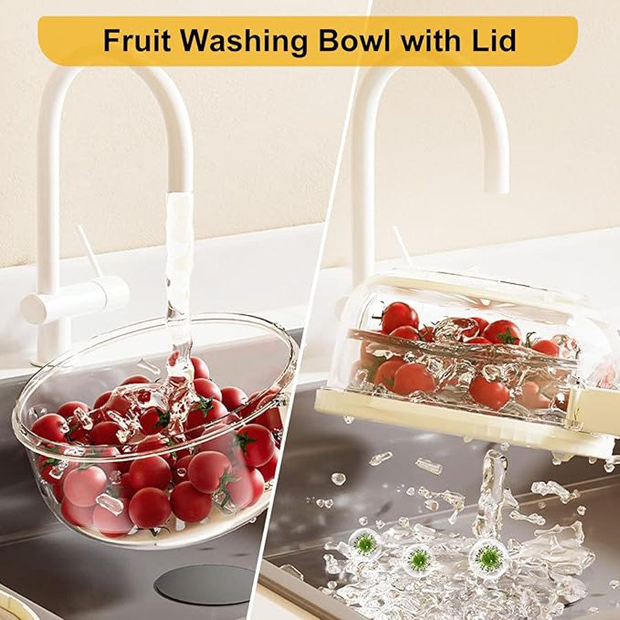 Fruit Washing Bowl For Kitchen Storage and Food Filtering