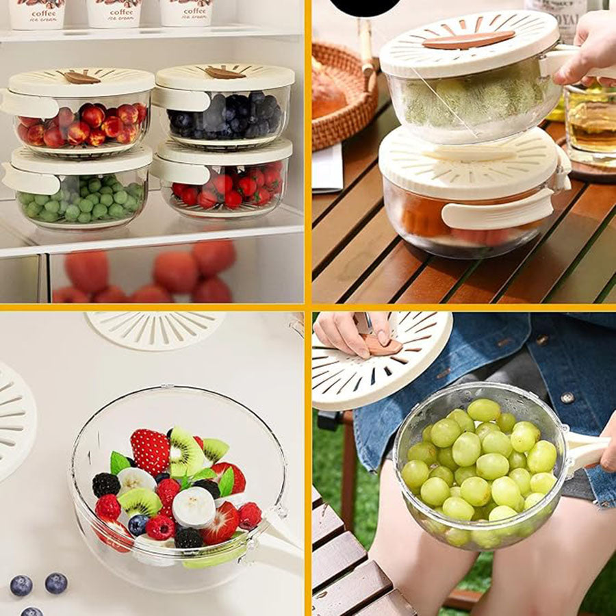 Fruit Washing Bowl For Kitchen Storage and Food Filtering