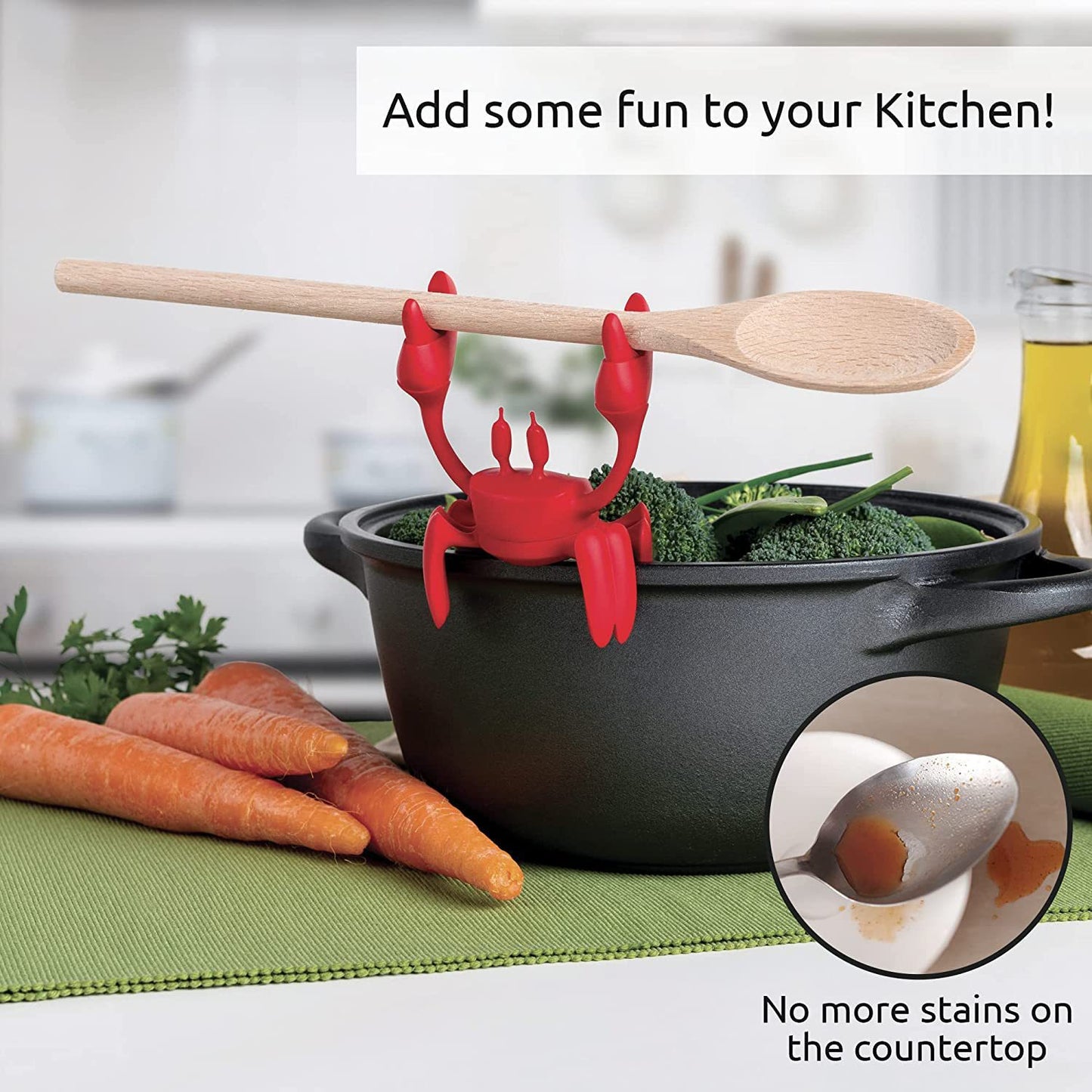 Red the Crab Silicone Utensil Rest