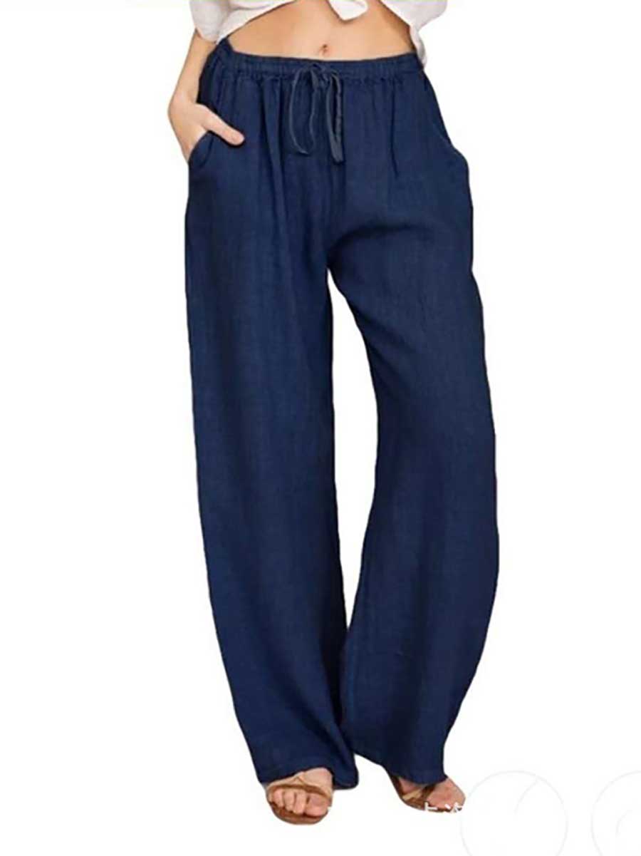 Stunncal Loose Linen Casual Wide Leg Pants