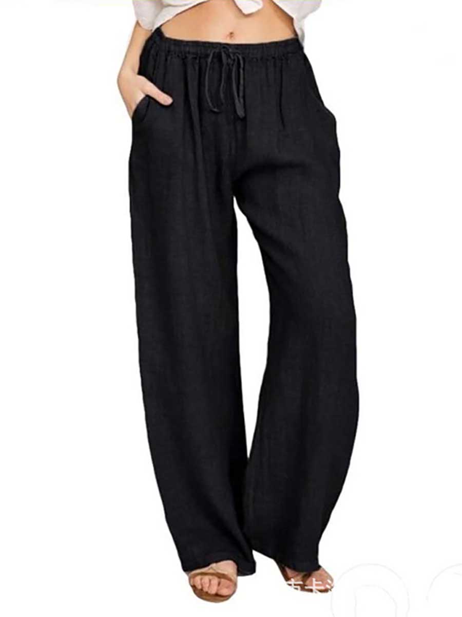 Stunncal Loose Linen Casual Wide Leg Pants