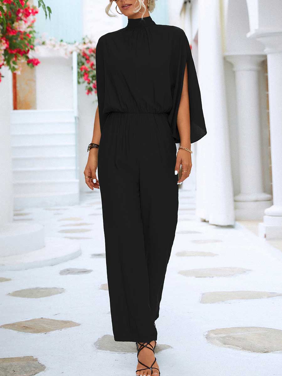 Stunncal Spring/Summer Standing Collar Jumpsuit