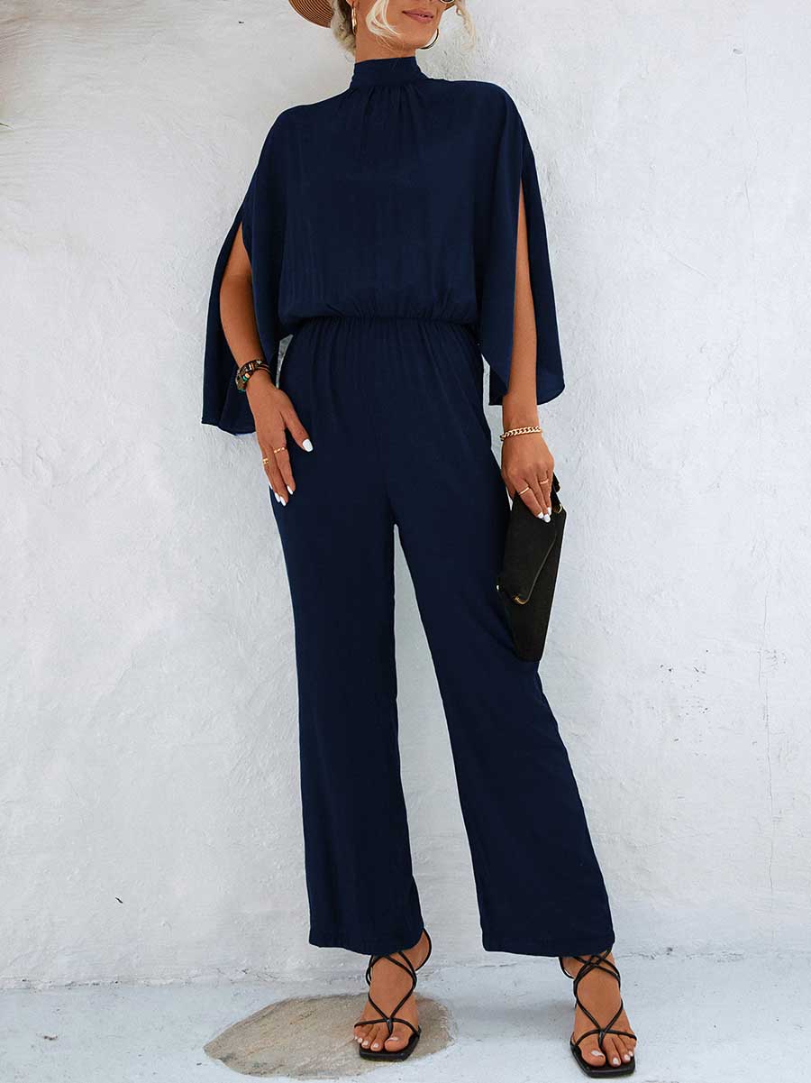 Stunncal Spring/Summer Standing Collar Jumpsuit