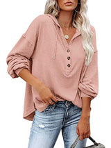 Stunncal Casual Loose Solid Color Hoodie Sweatshirt