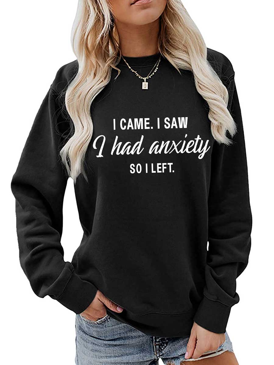 Stunncal Alphabet Women's Autumn and Winter Long Sleeve Sweatshirt