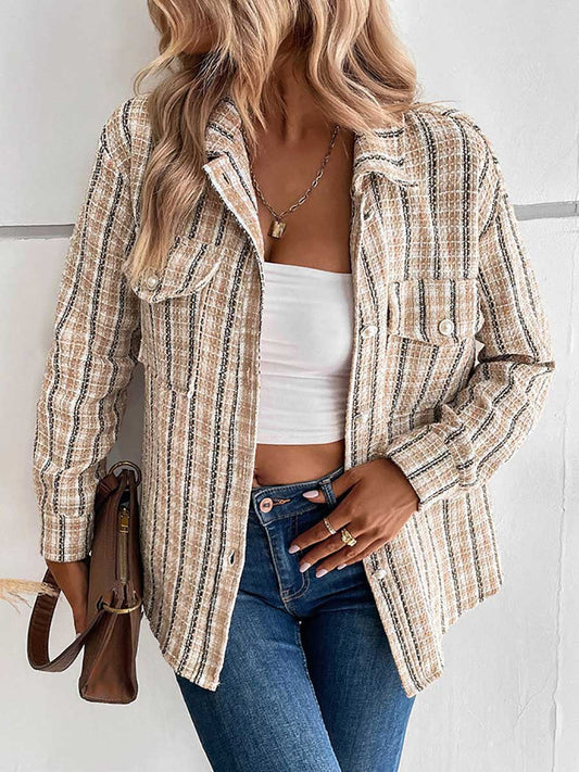 Stunncal Designer Jacket Vintage Cross Border Plaid Cardigan