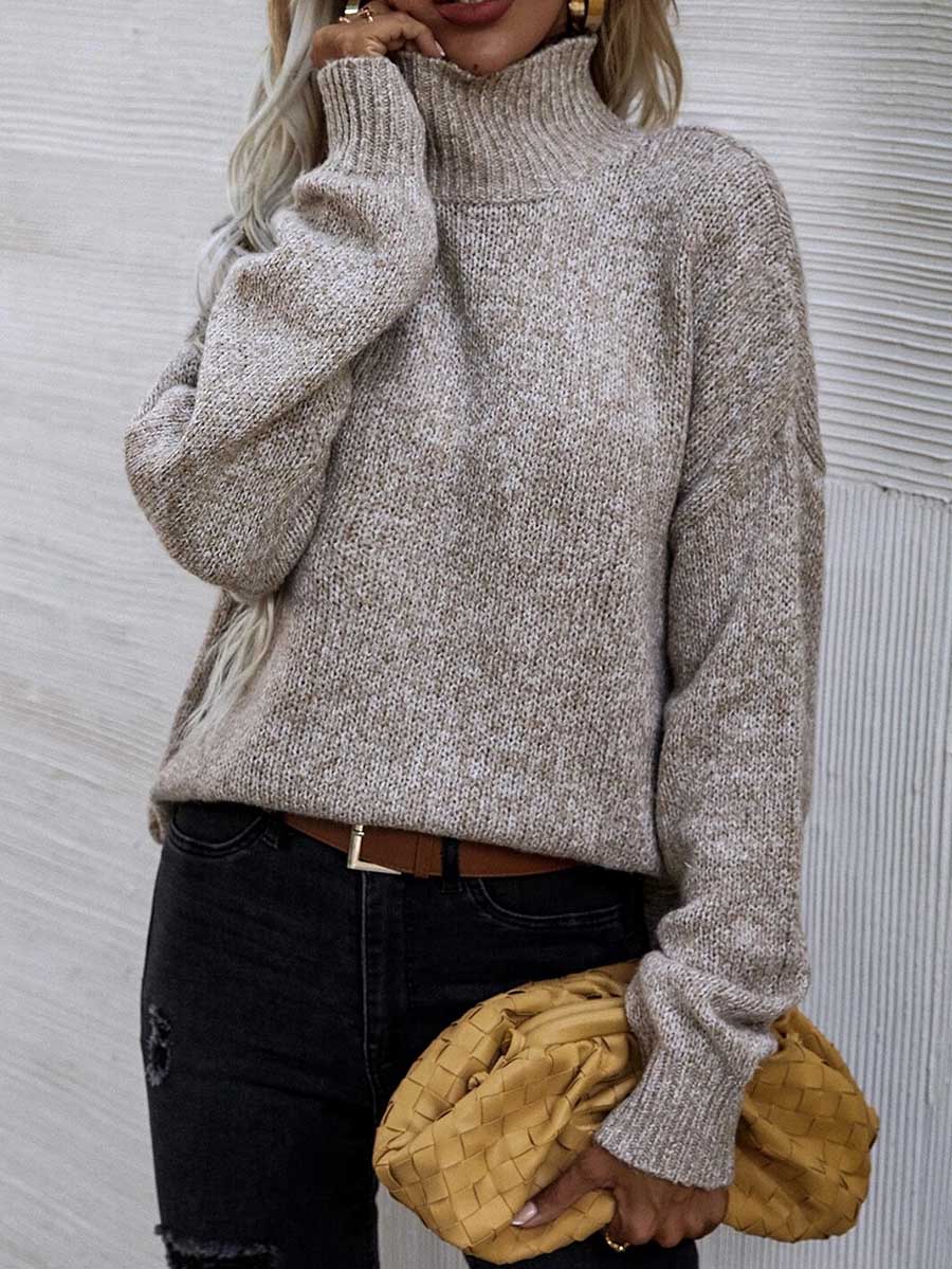 Stunncal Loose Round Neck Pullover Twist Sweater