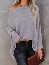 Stunncal Knitted waffle slouchy top