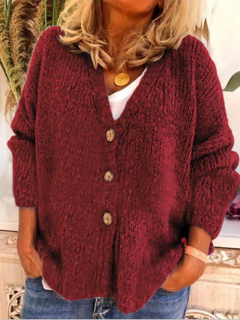 Stunncal Solid Color Loose Knit Sweater