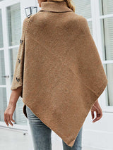 Stunncal Shawl cape turtleneck sweater