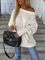 Stunncal Crew neck pullover knit sweater