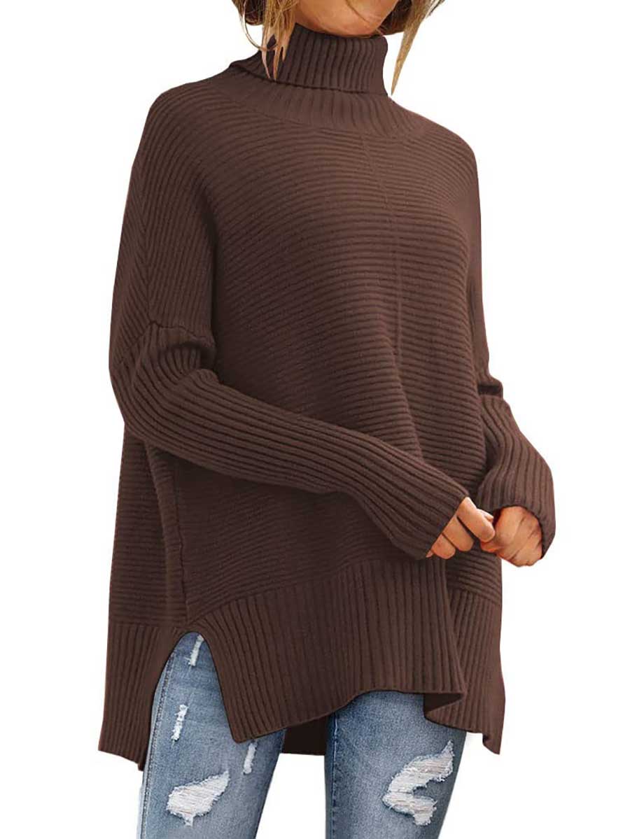 Stunncal High Neck Batwing Knit Sweater