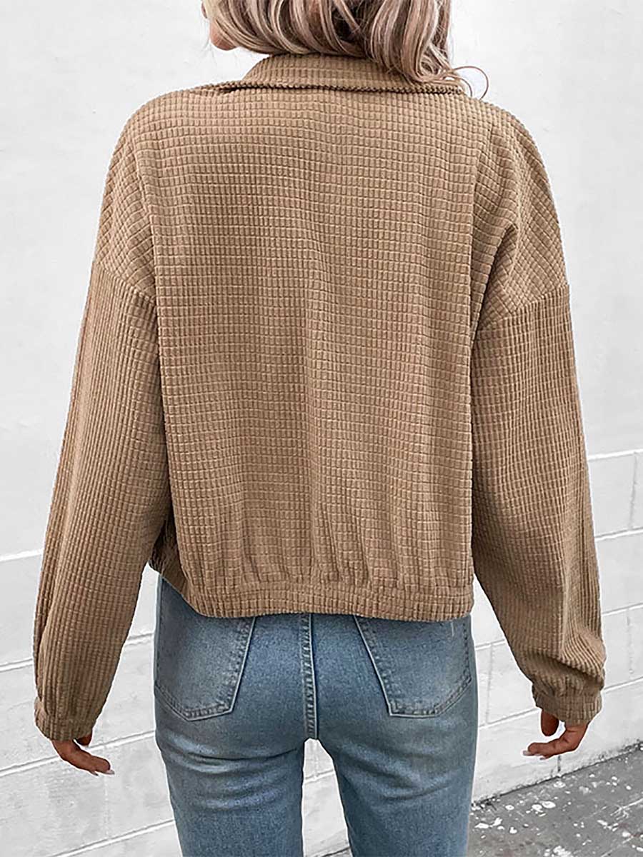 Stunncal Stand-up Jacket Corduroy Short Coat