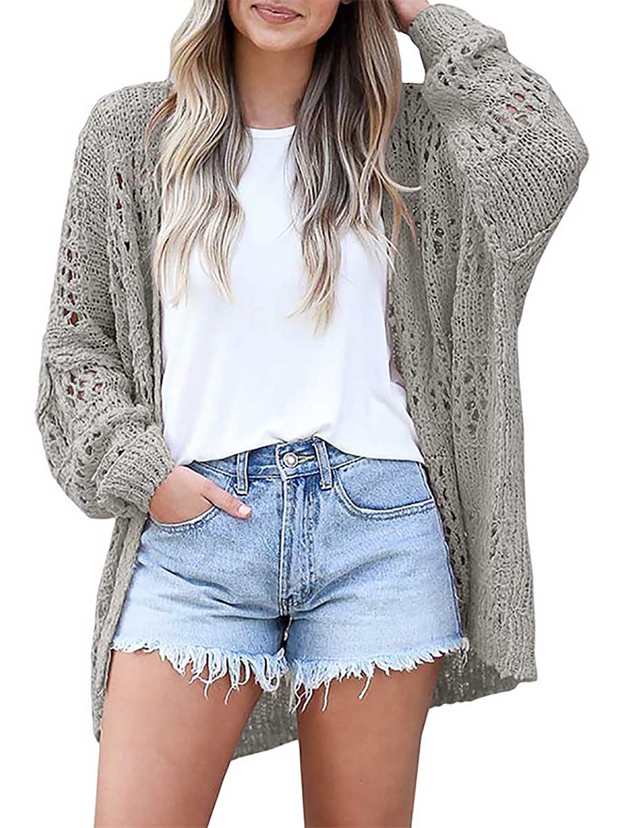 Stunncal Loose Sweater Cutout Knit
