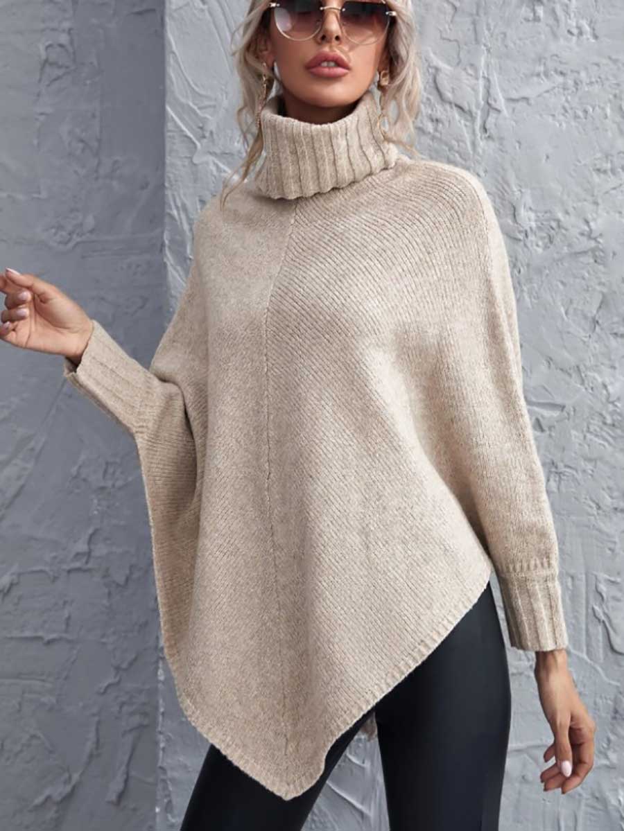 Stunncal Drop Shoulder Irregular Knit Sweater Jacket