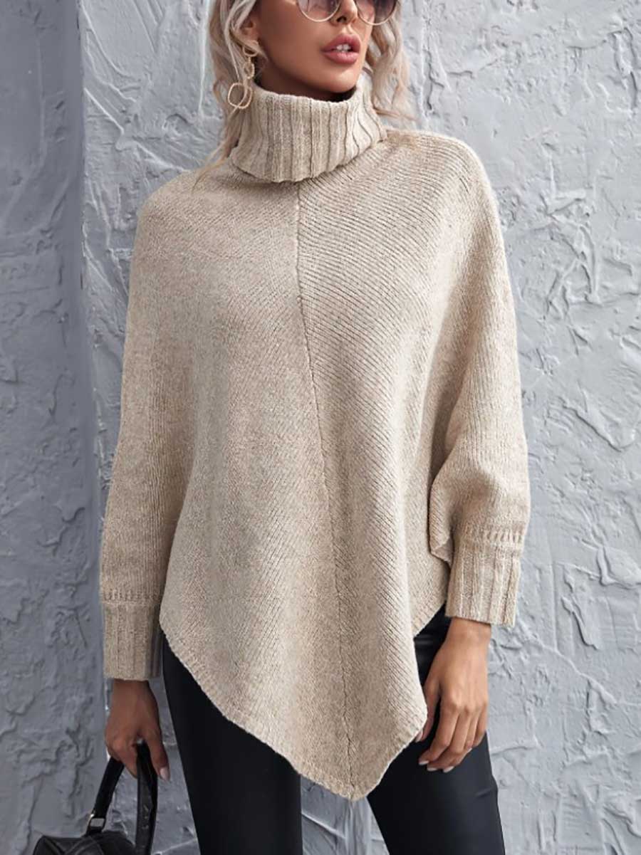 Stunncal Drop Shoulder Irregular Knit Sweater Jacket