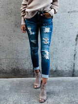 Stunncal Stretch Slim Ripped Jeans