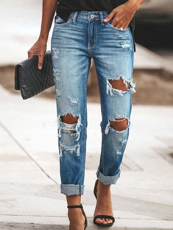 Stunncal Sexy Ripped Jean Pants