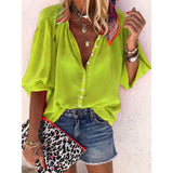 Stunncal Solid Color Button Loose Shirt(11 Colors)