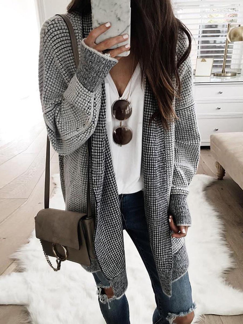 Stunncal Knitted Sweater Cardigan （3 colors）