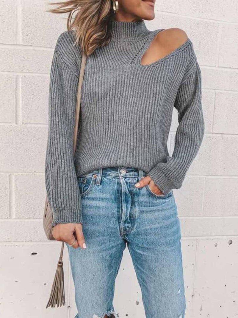 Stunncal Off Shoulder Slim Sweater