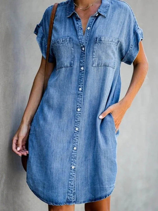 Stunncal Button Denim Dress