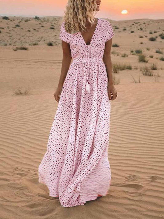 Stunncal Polka Dot Bohemian Dress