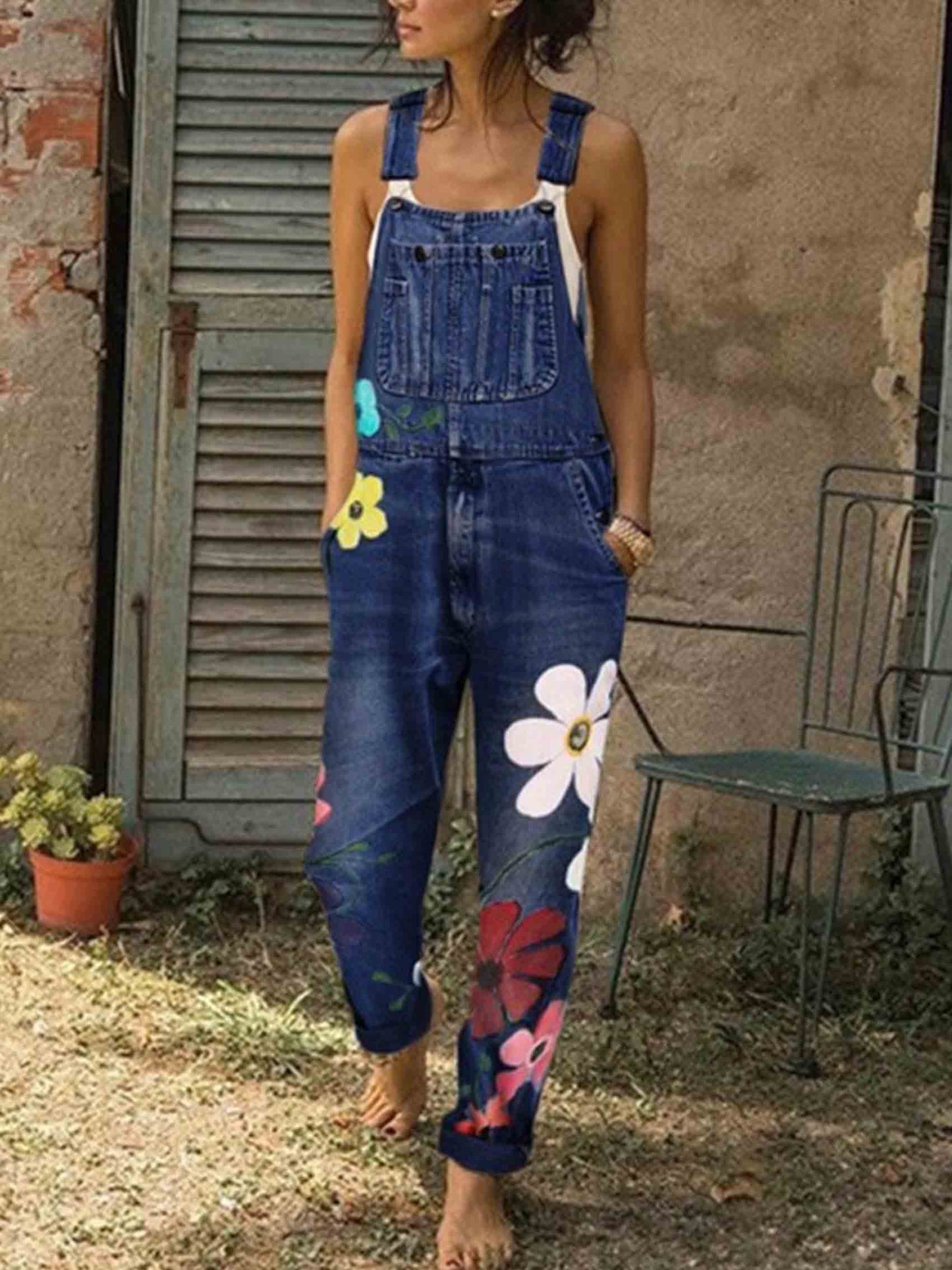 Stunncal Flower Printed Jeans