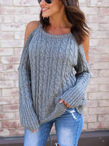 Stunncal Strapless Twist Sweater