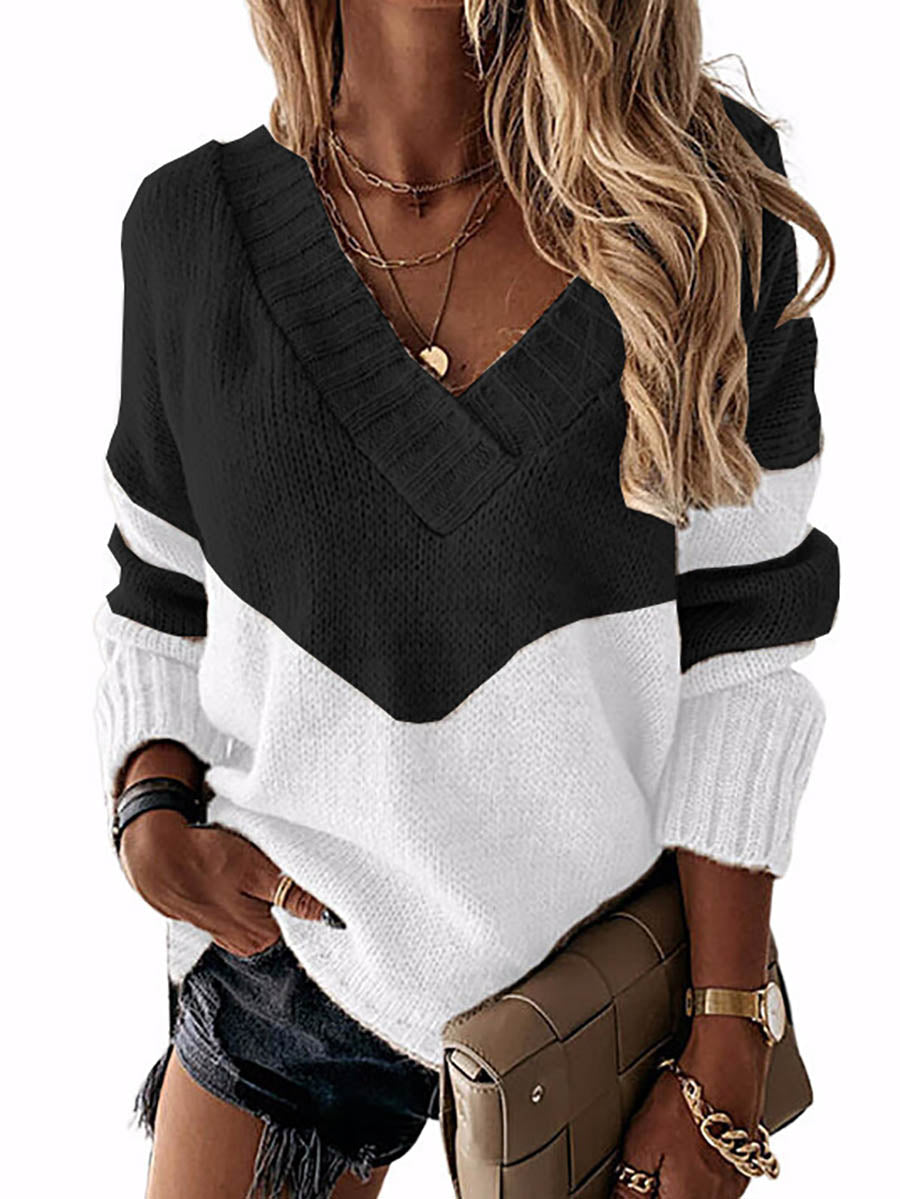 Stunncal Knit  V Neck Sweater（8 colors）