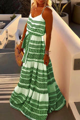 Stunncal Geometric Printed Maxi Dress (2 Colors)