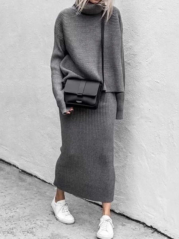 Stunncal High Collar Knit Suit