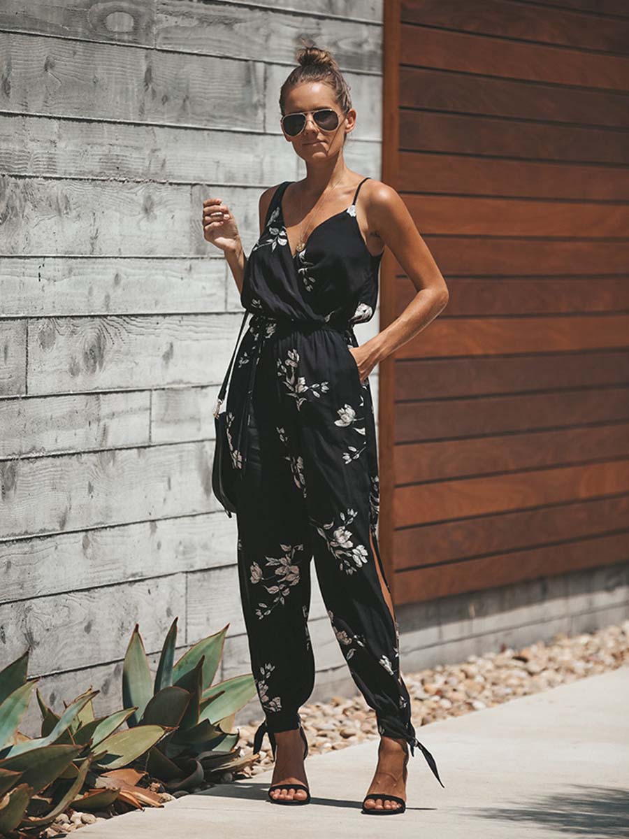 Stunncal Sexy Printed Pocket Jumpsuit