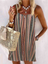 Stunncal Striped Sexy Camisole Dress