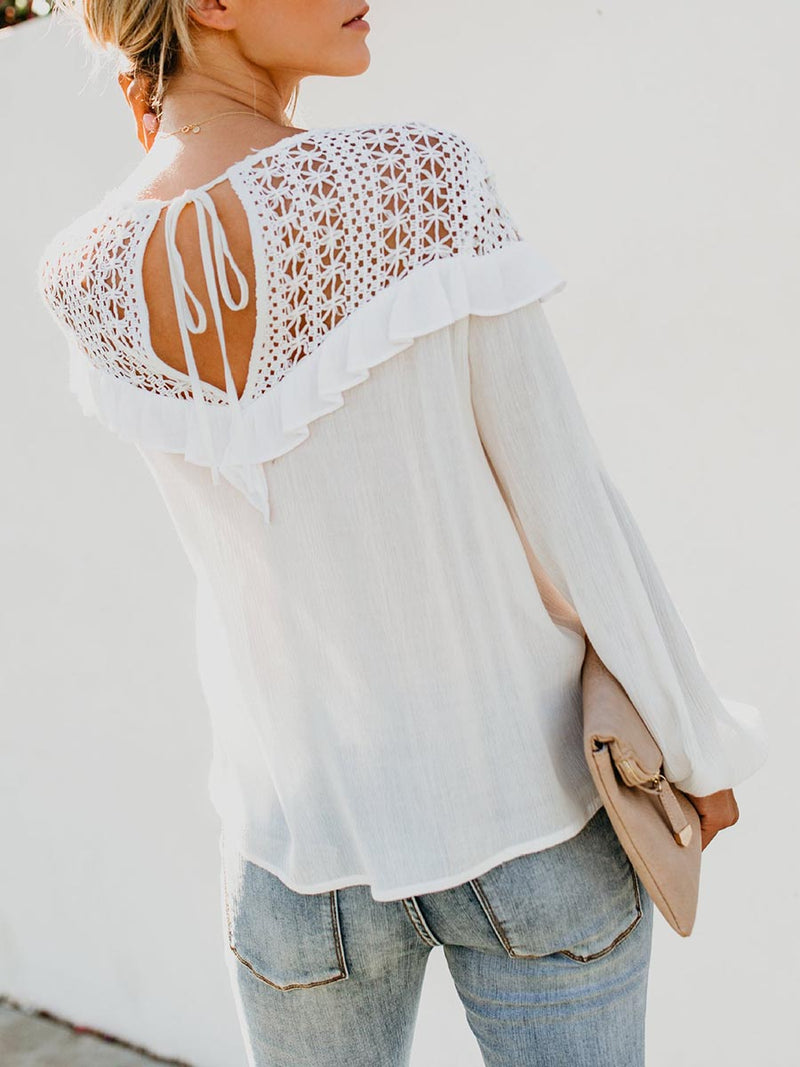 Stunncal Fashion Lace Hollow Top