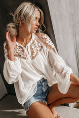 Stunncal Sweet Love Floral Embroidery Shirt - 3 Colors