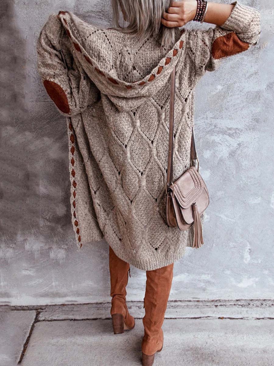 Stunncal Casual Hooded Knitted Cardigan