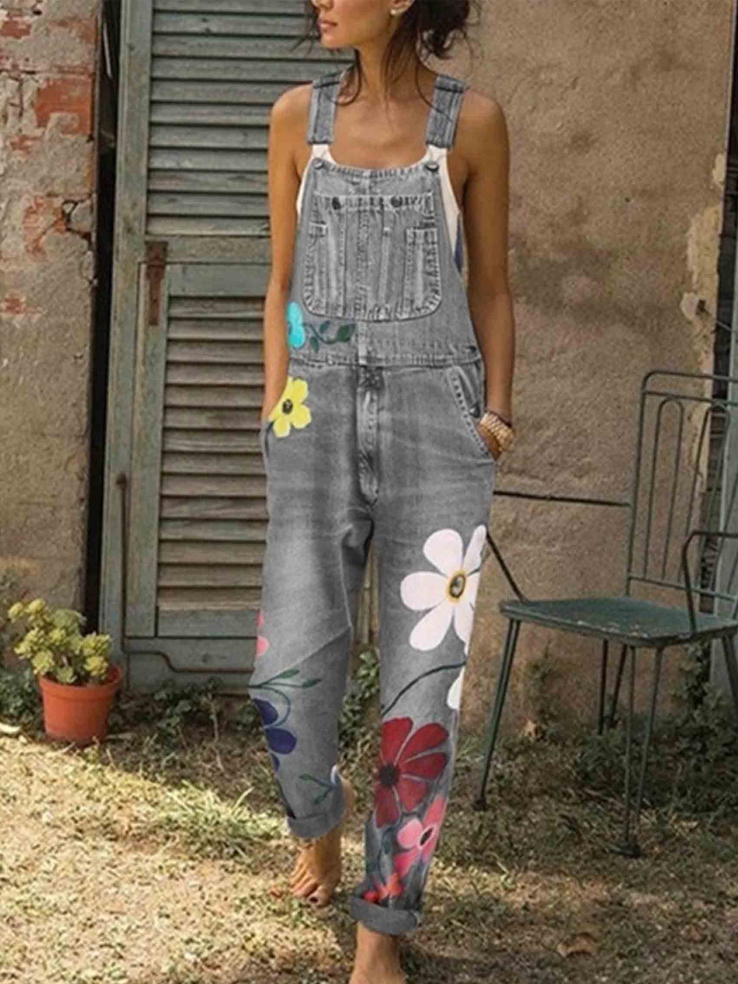 Stunncal Flower Printed Jeans