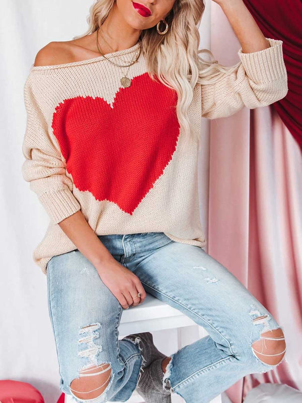Stunncal Red Love Sweater