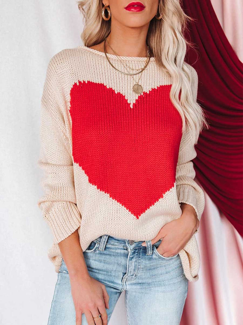 Stunncal Red Love Sweater