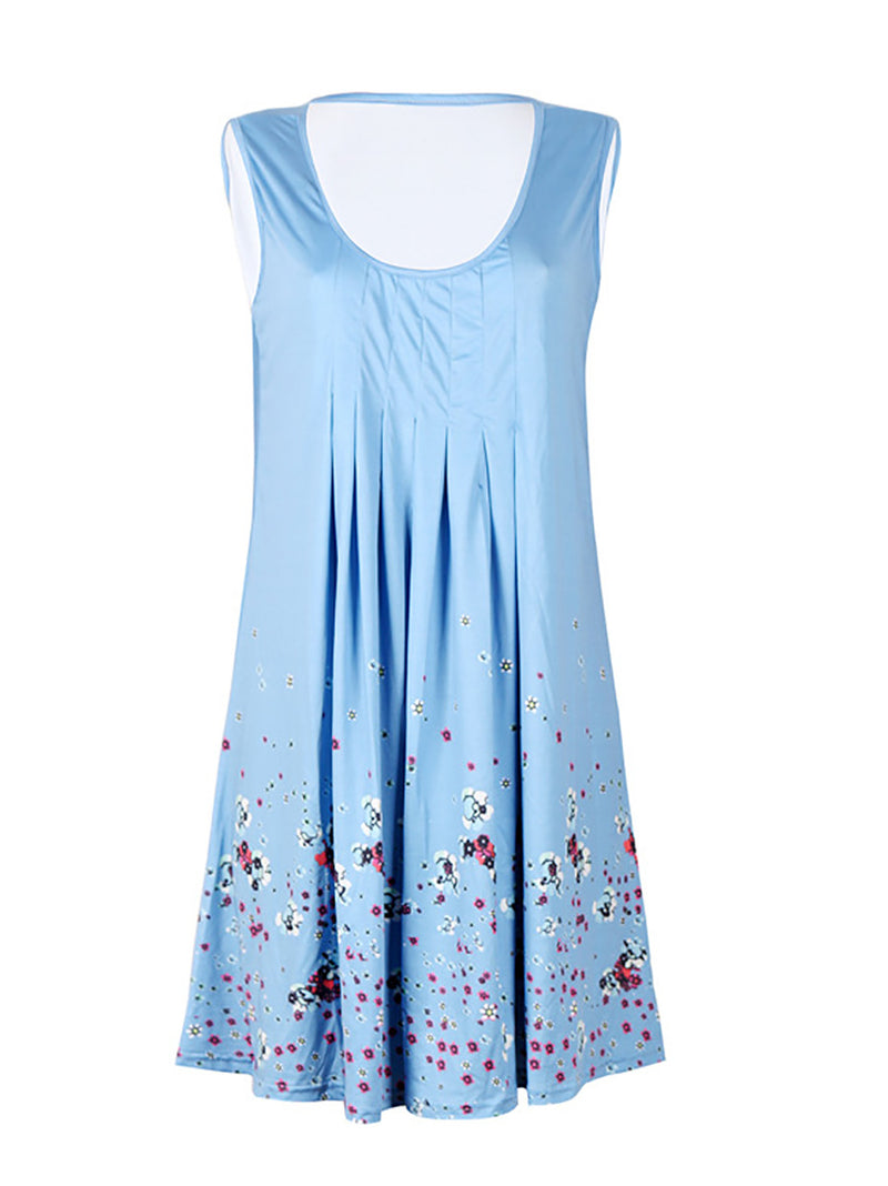 Stunncal Sleeveless Print Loose Dress (5 colors)